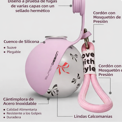 Botella de Acero Inoxidable con Tazón Integrado: Hidratación Premium para tu Mascota