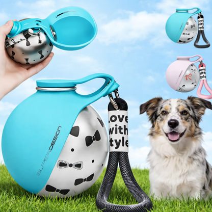 Botella de Acero Inoxidable con Tazón Integrado: Hidratación Premium para tu Mascota