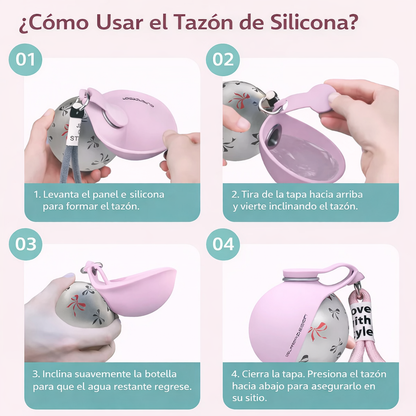 Botella de Acero Inoxidable con Tazón Integrado: Hidratación Premium para tu Mascota